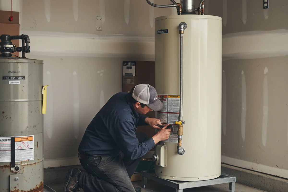 Water heater and shutoff valve replacement in Midway